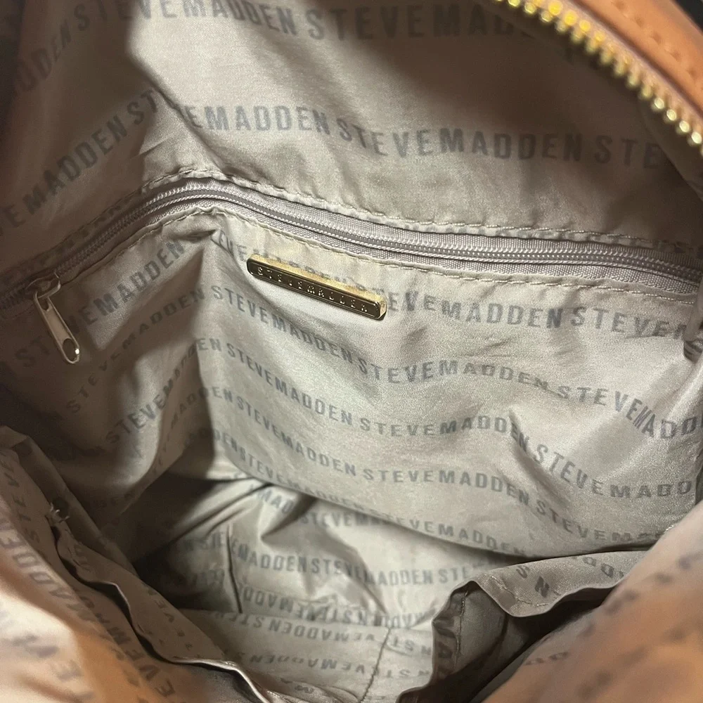 Steve Madden quilted faux leather backpack and wallet